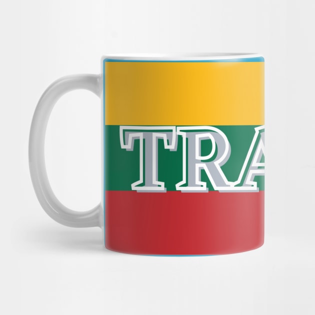 Trakai City in Lithuania Flag Colors Stripes by aybe7elf